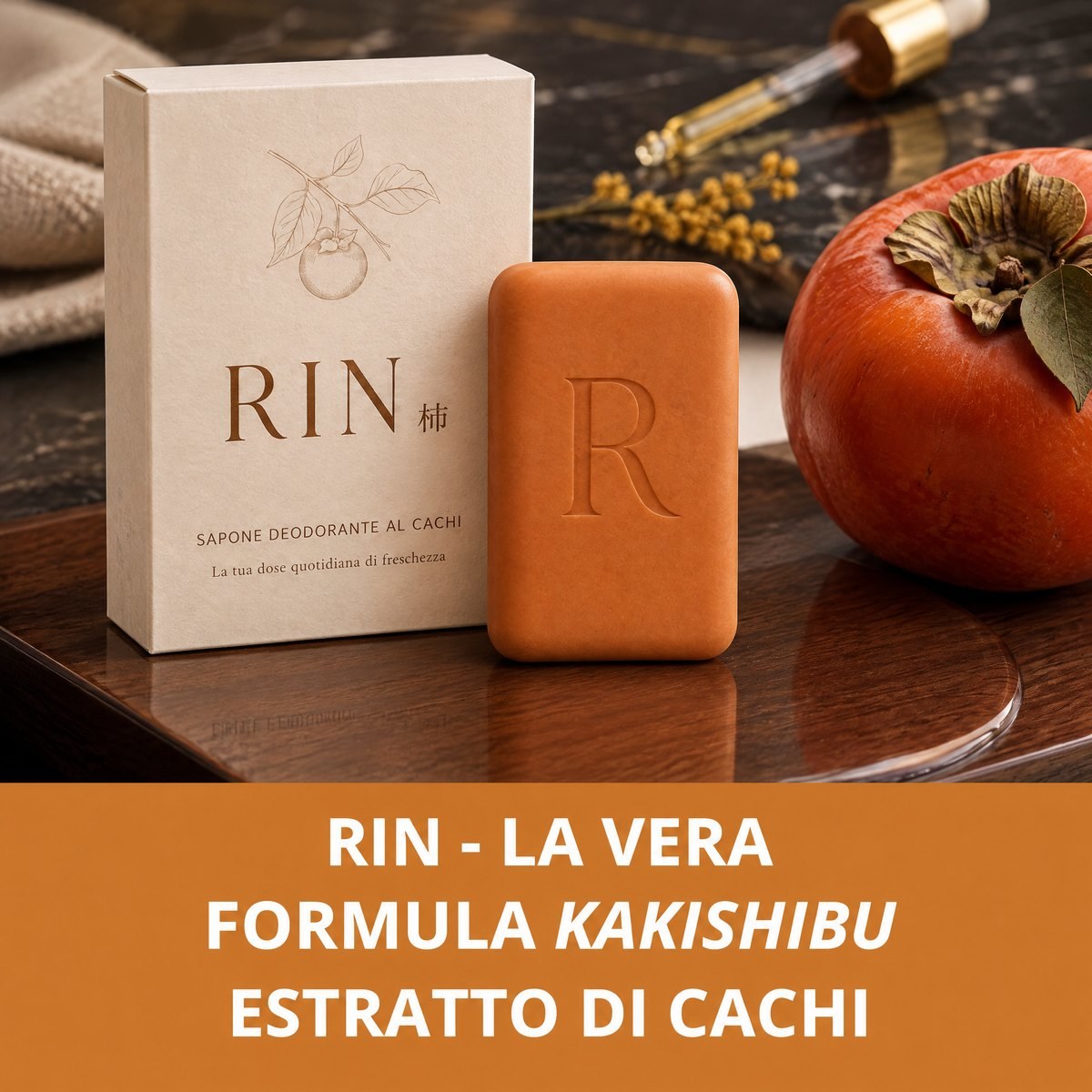 RIN, la vera formula kakishibu: estratto di cachi
